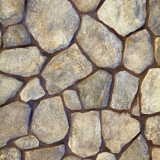 rubble stone veneer with grout joints